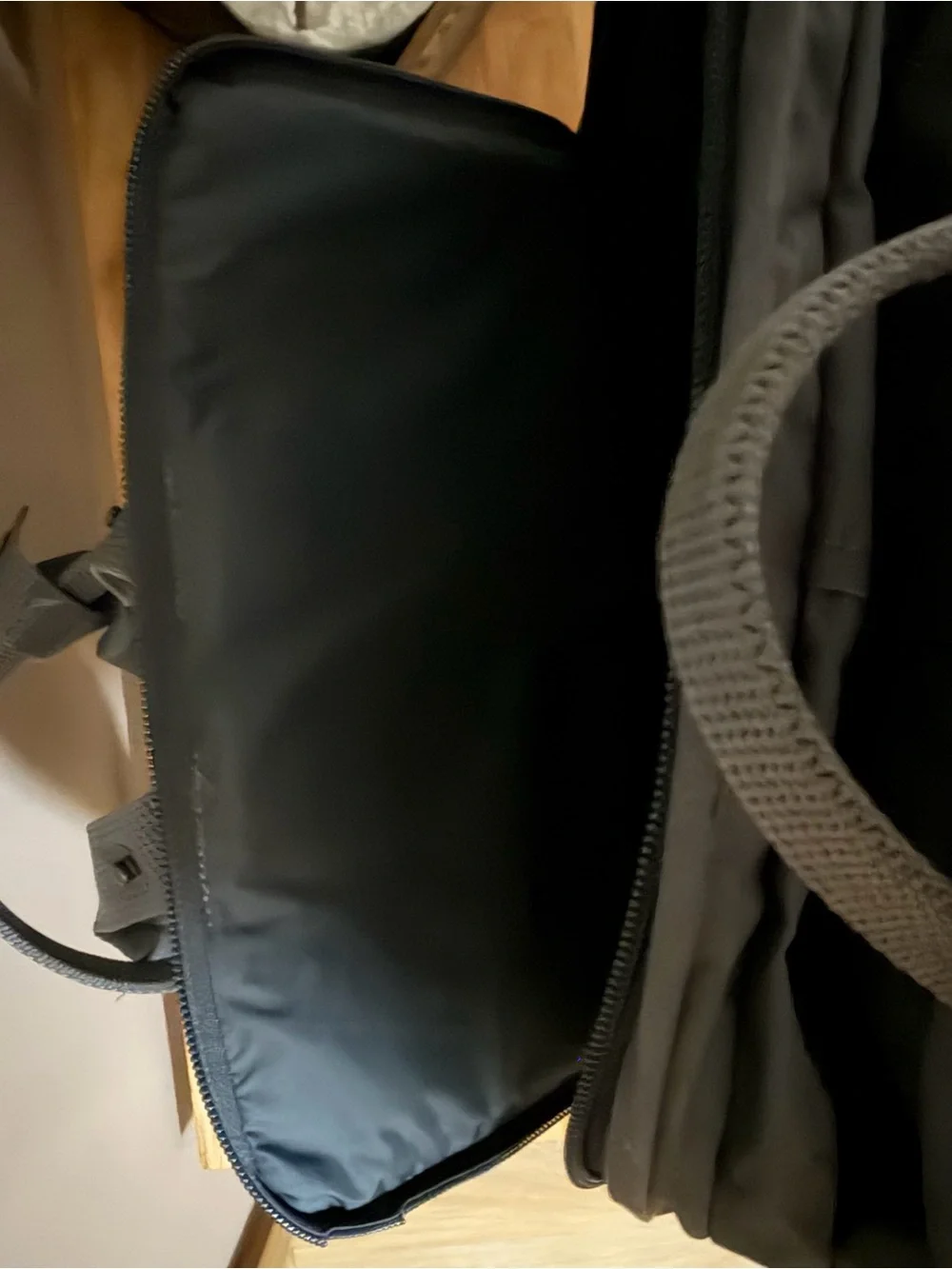 Fjallraven Kånken Backpack in Dark Gray with Red Logo